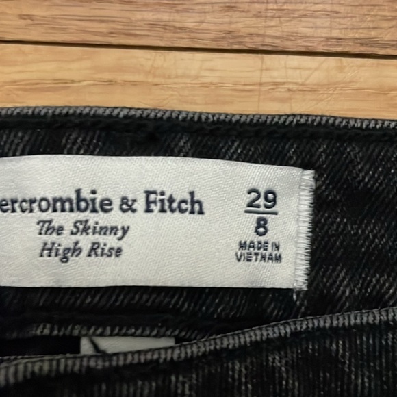 Abercrombie & Fitch The Skinny High Rise Curve‎ Love Jeans Split Hem29/8 B1 - Picture 6 of 8